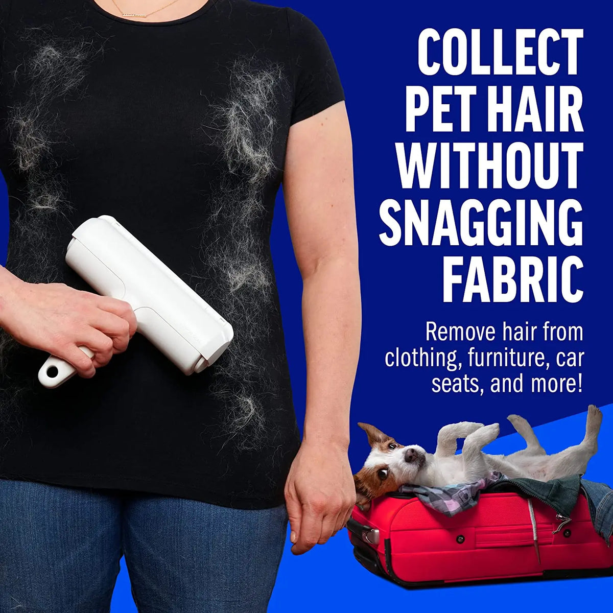Self-Cleaning Pet Hair Remover Roller – Dog & Cat Fur