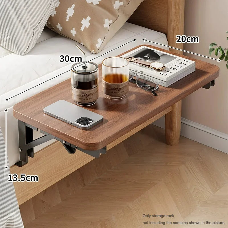 Bedside Shelf for Bed Bunk Bed Shelf/ Caddy for Top Bunk, Clip On Nightstand Tray,Cup Holder for Table Storage Space Save