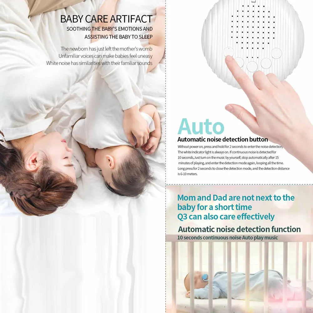Portable Baby White Noise Machine & Sleep Soother