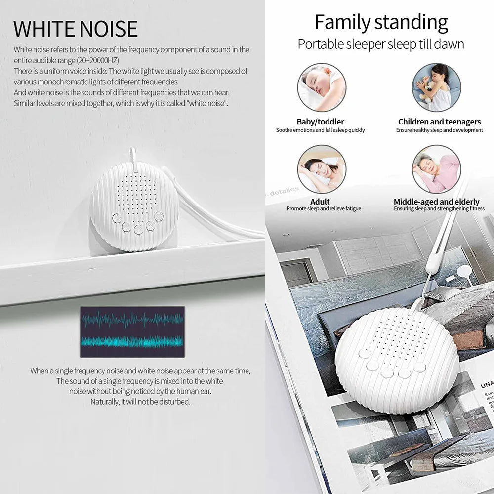 Portable Baby White Noise Machine & Sleep Soother