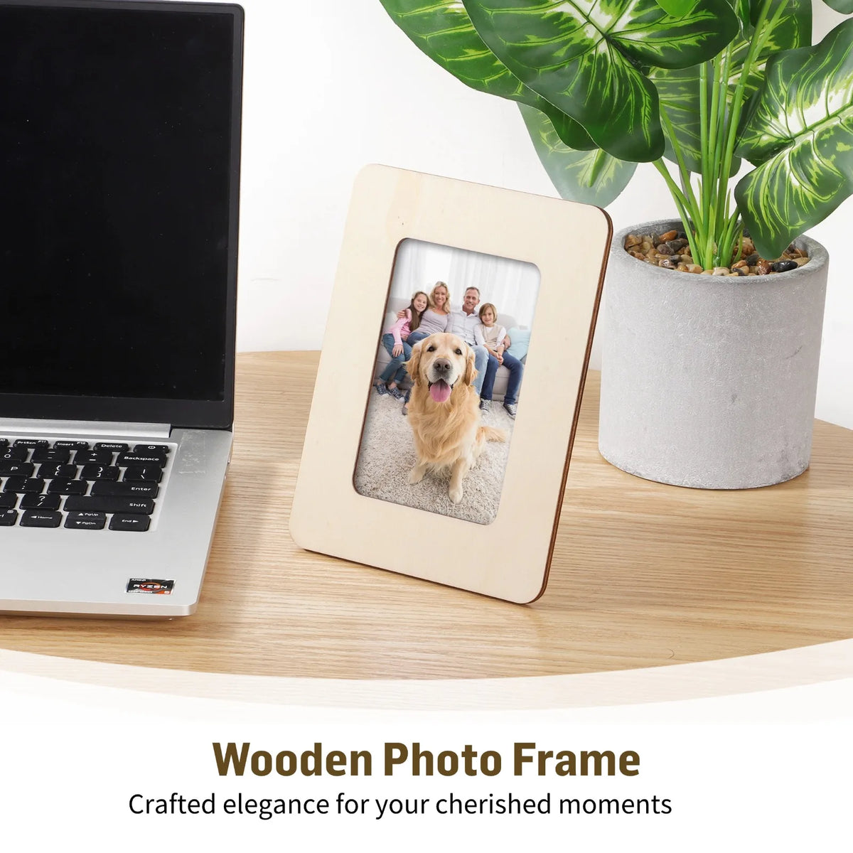 12Pcs/Set Unfinished Wooden Photo Frames Craft Frames Set Paintable Picture Frame For DIY Projects School Crafts Home Decoration