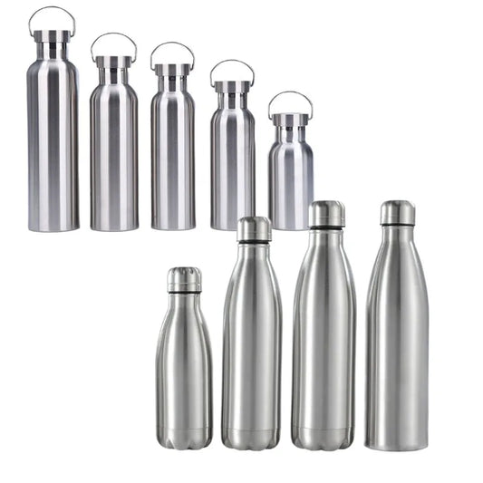 Stainless Steel Water Bottle 1 Liter Free Shipping Items, Drink Bottle for Sport Travel Cups,  500 750 1000ml Water Bottles