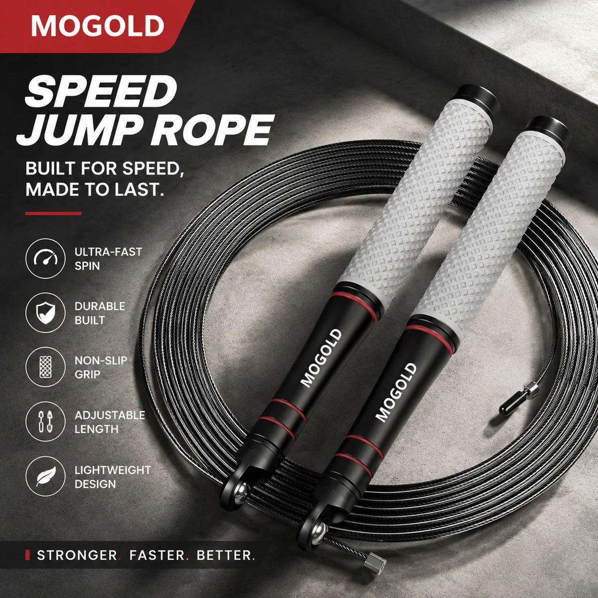 Adjustable Fitness Skipping Rope for Cardio Training