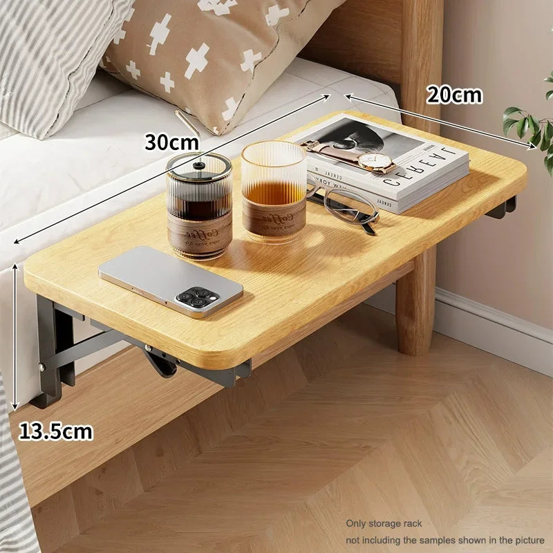 Bedside Shelf for Bed Bunk Bed Shelf/ Caddy for Top Bunk, Clip On Nightstand Tray,Cup Holder for Table Storage Space Save