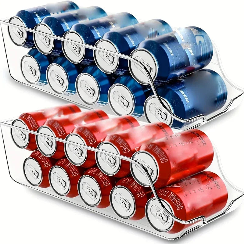 Auto-Dispensing Fridge Organizer Bins & Can Dispenser