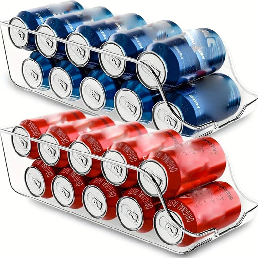 Auto-Dispensing Fridge Organizer Bins & Can Dispenser