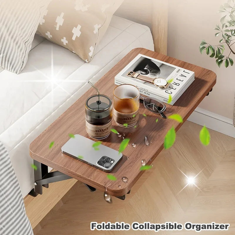 Bedside Shelf for Bed Bunk Bed Shelf/ Caddy for Top Bunk, Clip On Nightstand Tray,Cup Holder for Table Storage Space Save