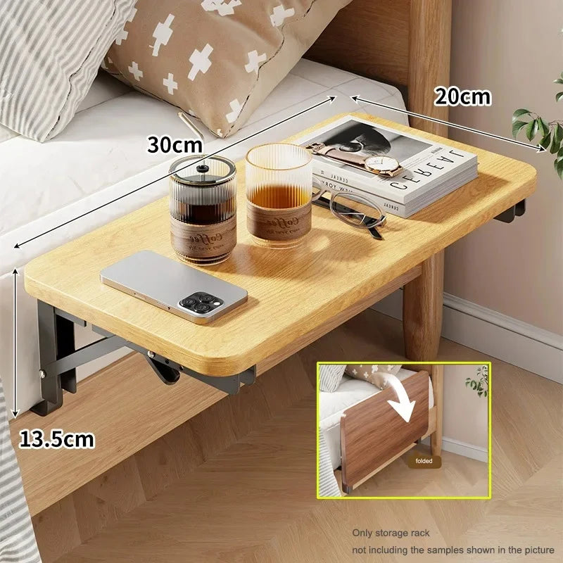 Bedside Shelf for Bed Bunk Bed Shelf/ Caddy for Top Bunk, Clip On Nightstand Tray,Cup Holder for Table Storage Space Save