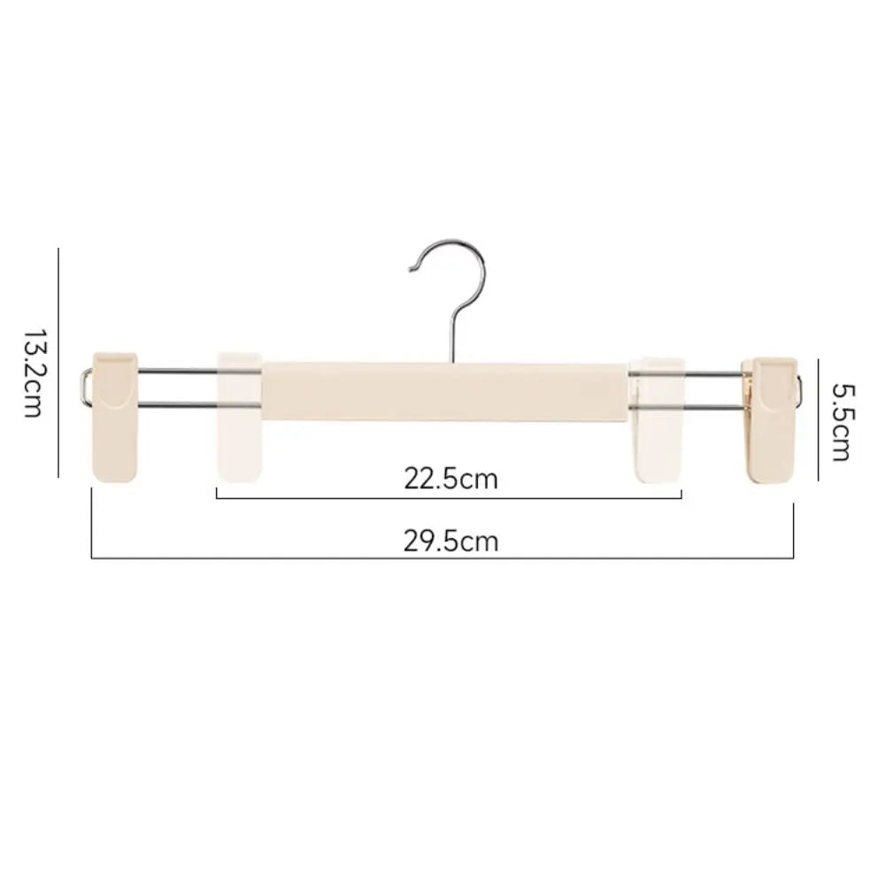 5Pcs Adjustable Pants Hangers with Clips Seamless Non-Slip Trousers Hanger Space Saving Hanging Hook Clothes Hangers for Pants