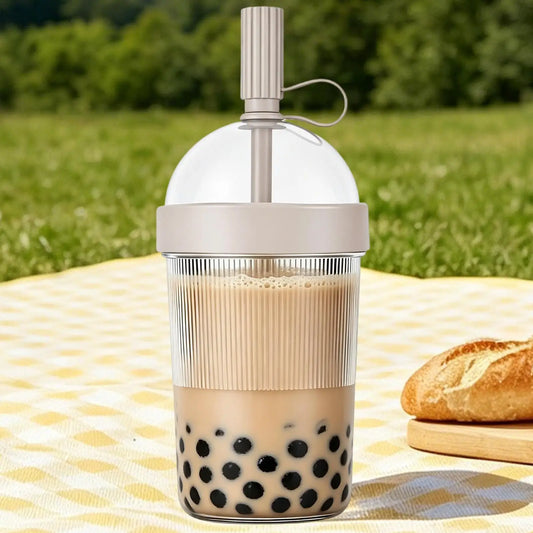Reusable Coffee Cup 17oz Cold Drink Tumbler with Lid Straw for Women Men Travelers Students Home Office Gym Beach Picnic Camping