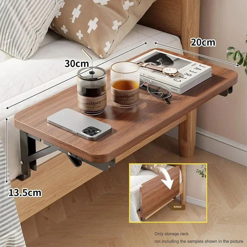 Bedside Shelf for Bed Bunk Bed Shelf/ Caddy for Top Bunk, Clip On Nightstand Tray,Cup Holder for Table Storage Space Save