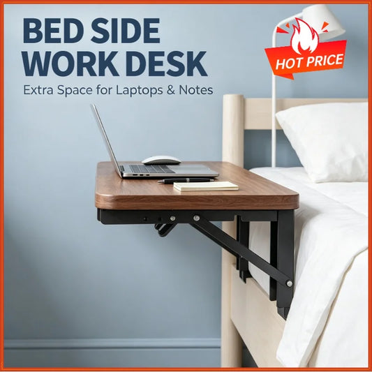 Bedside Shelf for Bed Bunk Bed Shelf/ Caddy for Top Bunk, Clip On Nightstand Tray,Cup Holder for Table Storage Space Save