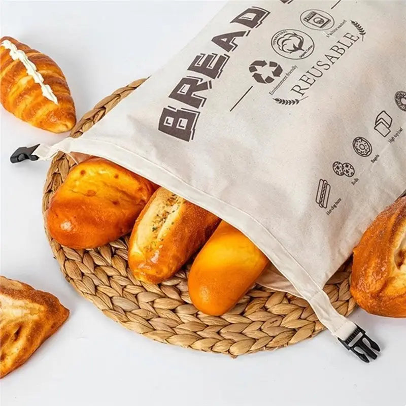 Reusable Beeswax Bread Bags(2-Pack), Reusable Food Storage Wraps In Cotton-Perfect For Sourdough Homemade Bread