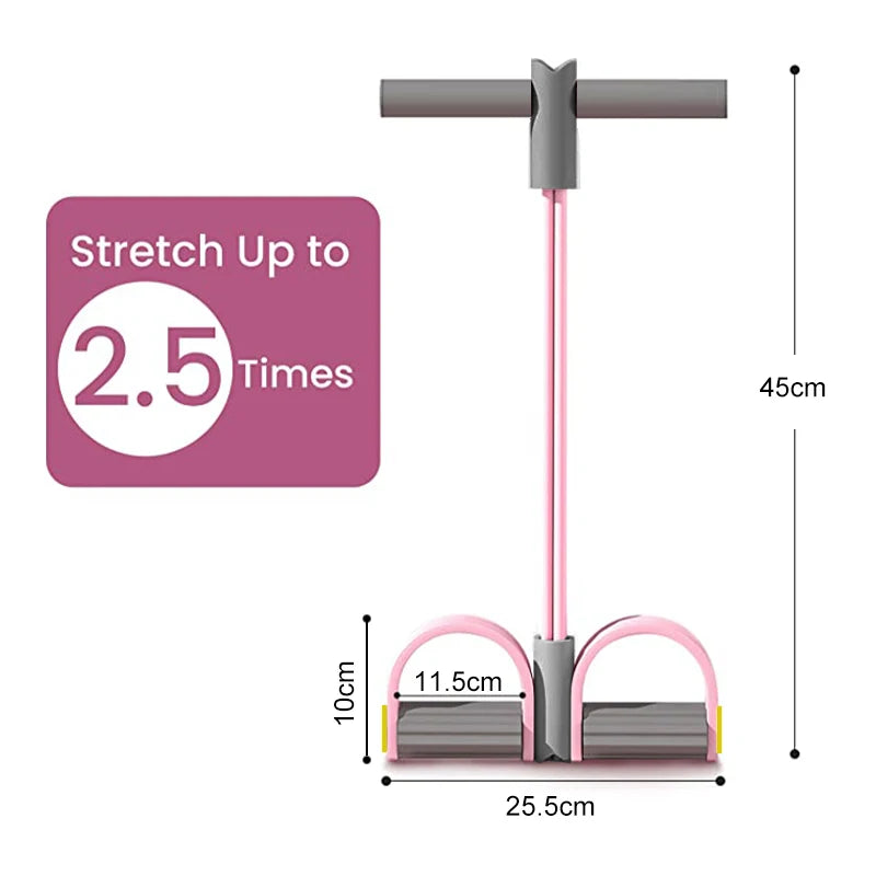 4-Tube Natural Rubber Pedal Tension Resistance Band